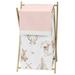 Sweet Jojo Designs Blush Pink, Mint Green and White Boho Woodland Deer Floral Collection Laundry Hamper