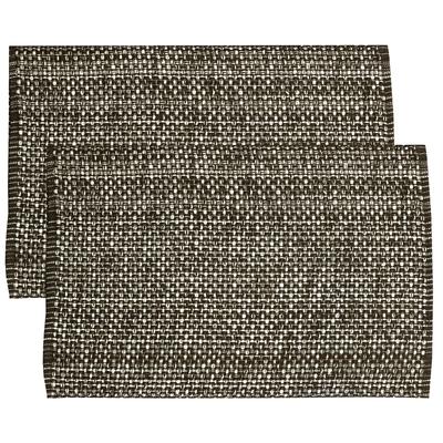 Sweet Home Collection Two Tone Cotton Woven 13x19 Placemats - Chocolate (Set of 2, 4, or 6)