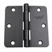 GlideRite 3.5" x 1/4" Radius Oil Rubbed Bronze Door Hinges (Pack of 12)