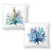 Coral 2 and Coral 1 - Set of 2 Decorative Pillows