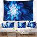 Designart 'Exotic Blue Flower Dance of Petals' Floral Wall Tapestry