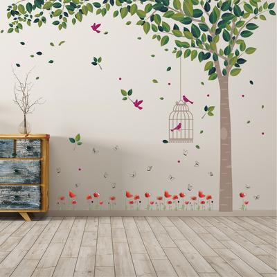 Walplus Spring Garden Birdcage Children Kids Wall Sticker Nursery Decor