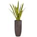Artificial Faux Real Touch 4.58 Ft Snake Plant Sansevieria In Planter - Green - 55" Tall