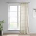 Exclusive Fabrics Suez Embroidered Faux Linen Sheer Curtain (1 Panel)