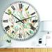 Designart 'Rainbow Coloured Vines And Flowers' Cabin & Lodge Large Wall CLock