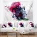 Designart 'Multicolor Abstract Stain' Abstract Wall Tapestry