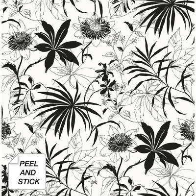 NextWall Tropical Garden Peel and Stick Removable Wallpaper - 20.5 in. W x 18 ft. L