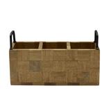 Gourmet Basics by Mikasa Avery Check Wood Flatware Caddy