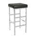 Porch & Den Mulloy Chrome 30-inch Backless Stool