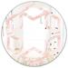Designart 'Pink Elegant Pastel Waves' Printed Modern Round or Oval Wall Mirror - Hexagon Star
