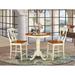 East West Furniture Dining Set- A Kitchen Round Table and Wooden Dining Room Chairs - (Finish Option)
