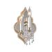 Corbett Lighting Bijoux 1-light Silver Leaf Wall Sconce with Crystal Accents - Silver Leaf - Silver Leaf