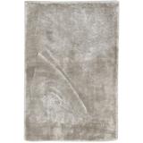 One of a Kind Hand-Woven Modern & Contemporary 2' x 3' Solid Recycled Fibers Beige Rug - 1'1"x2'1"