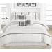 Chic Home Veronica White/Silver 12-Piece Bed in a Bag Comforter Set
