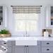 Clean Window Twill Stripe Anti-Dust Linen Blend Sheer Cafe Curtain Valance