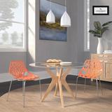 Asbury Stackable Plastic Dining Side Chair Set of 2 by LeisureMod