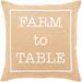 Santiago Wheat Modern Farmhouse Poly Fill Throw Pillow (20" x 20")