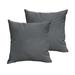 Shelton Sunbrella Charcoal Indoor/ Outdoor Knife Edge Pillow Set