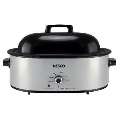 Nesco 18 Polished Roaster Oven 17.5 in. H x 25.4 in. L x 9.2 in. W