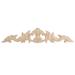 3-7/8 in. x 18-1/4 in. x 1/2 in. Unfinished Hand Carved Solid American Hard Maple Wood Onlay Acanthus Wood Applique