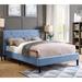 Furniture of America Tash Modern Queen Tufted Fabric Platform Bed