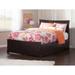 Metro Full Platform Bed and Footboard with 2 Bed Drawers in Espresso