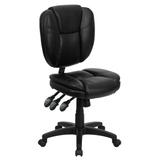 Mid-Back Multifunction Ergonomic Task Office Chair with Pillow Top Cushioning