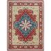 Kafkaz Peshawar Rubi Rust/Blue Hand-Knotted Rug (12'2 x 15'3) - 12 ft. 2 in. x 15 ft. 3 in. - 12 ft. 2 in. x 15 ft. 3 in.