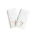 Copper Grove Belgrad 2-piece White Turkish Cotton Hand Towels with Gold Script Monogrammed Initial
