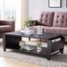 Rafi Contemporary Brown 56-inch 1-Shelf Coffee Table by Furniture of America