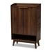 Mid-Century Modern 5-Shelf Wood Shoe Cabinet