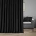 Exclusive Fabrics Signature Extra Wide Warm Black Velvet Blackout Curtain (1 Panel) - Luxurious Blackout Drapery