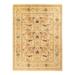 Overton Hand Knotted Wool Vintage Inspired Traditional Mogul Yellow Area Rug - 9' 1" x 12' 1"