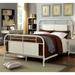 Furniture of America Ways Industrial Metal Panel Bed with Support Legs