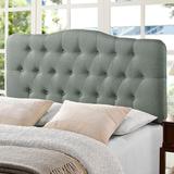 Kenmore Grey Fabric Upholstered Tufted Full Size Headboard