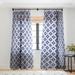 1-piece Sheer Watercolor Shibori Blue Made-to-Order Curtain Panel