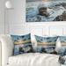 Designart 'Bright Sydney Sunset Over Sea' Seascape Throw Pillow