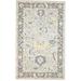 One of a Kind Hand-Tufted Modern & Contemporary 5' x 8' Oriental Wool Grey Rug - 5'0"x8'0"