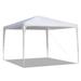 10-foot Square White Outdoor Party Canopy Patio Gazebo