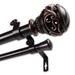 InStyleDesign Leah 1 inch Diameter Adjustable Double Curtain Rod