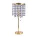 Ore International Deco Glam Stylish Gold Crystal Beaded Table Lamp