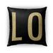 Kavka Designs gold; black lo outdoor pillow with insert