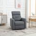 HOMCOM Manual Recliner Swivel Chair Rocker Armchair Sofa with Linen Upholstered Seat and Backrest for Living Room