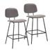 Porthos Home Ekta Velvet Counter Height Stools (Set of 2)