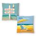 Sign Post Square and Another Perfect Day Square - Set of 2 Decorative Pillows