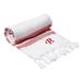 Authentic Red Bold Stripe Pestemal Fouta Turkish Cotton Bath/ Beach Towel with Monogram Initial