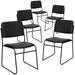 5 Pack 500 lb. Capacity High Density Stacking Chair