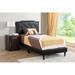 Carson Carrington Valsnas Adjustable Tufted Faux Leather Panel Bed