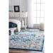 Brooklyn Rug Co Aqua Traditional Persian Fancy Area Rug