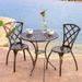 Modern 3-piece Cast Aluminum Bistro Set by Christopher Knight Home